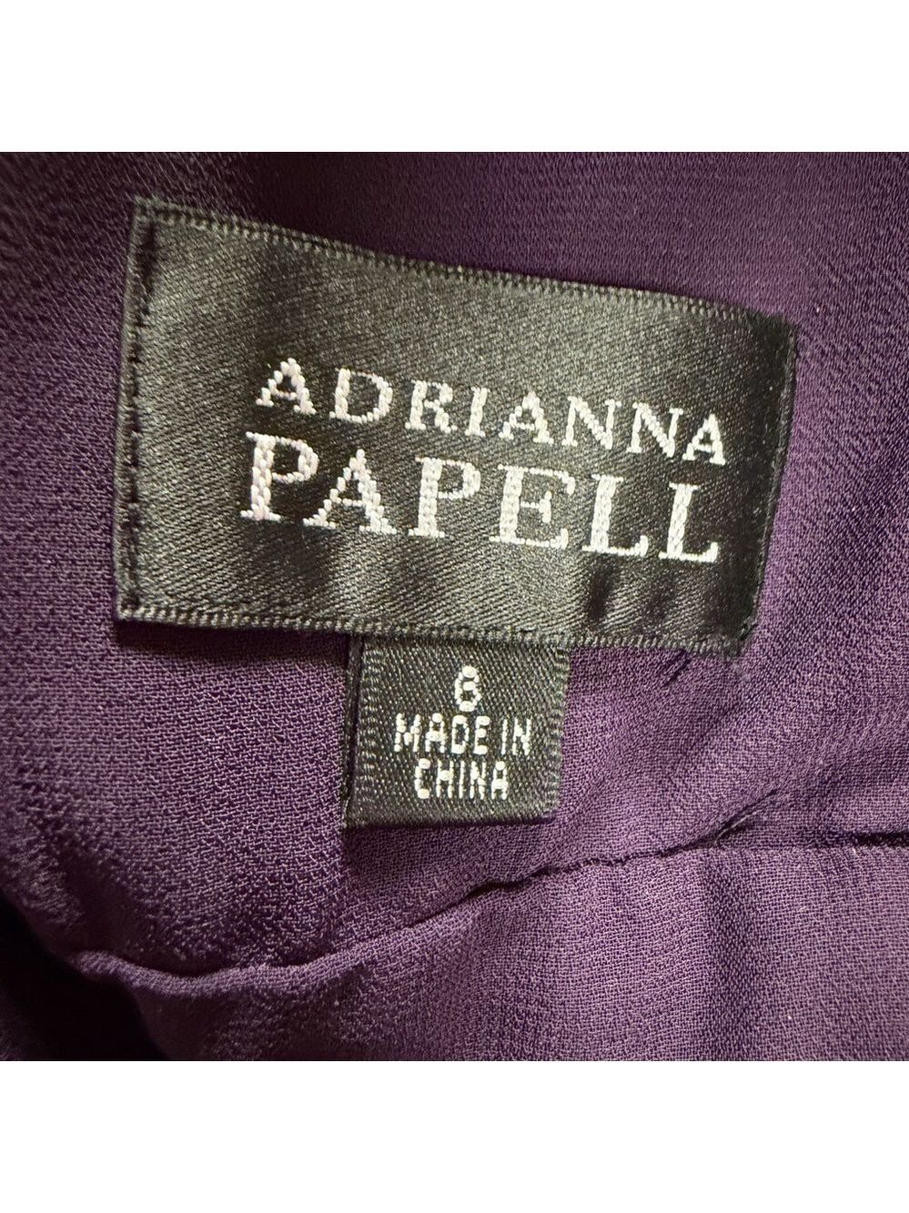 Adrianna Papell - Elegant Purple Layered Dress - Picture 4 of 5